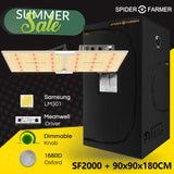 SF2000 LED Grow Light +3X3' [90X90X180 CM] Grow Tent