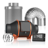 New 2021 Spider Farmer 4/6 Inch Intelligent Inline Fan Carbon Filter Combo Ventilation