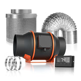 New 2021 Spider Farmer 4/6 Inch Intelligent Inline Fan Carbon Filter Combo Ventilation