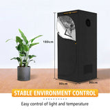 SF2000 LED Grow Light +3X3' [90X90X180 CM] Grow Tent